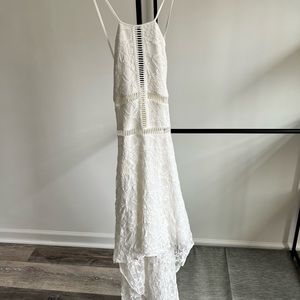 White high low dress